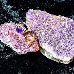 Amathyst crystal ring